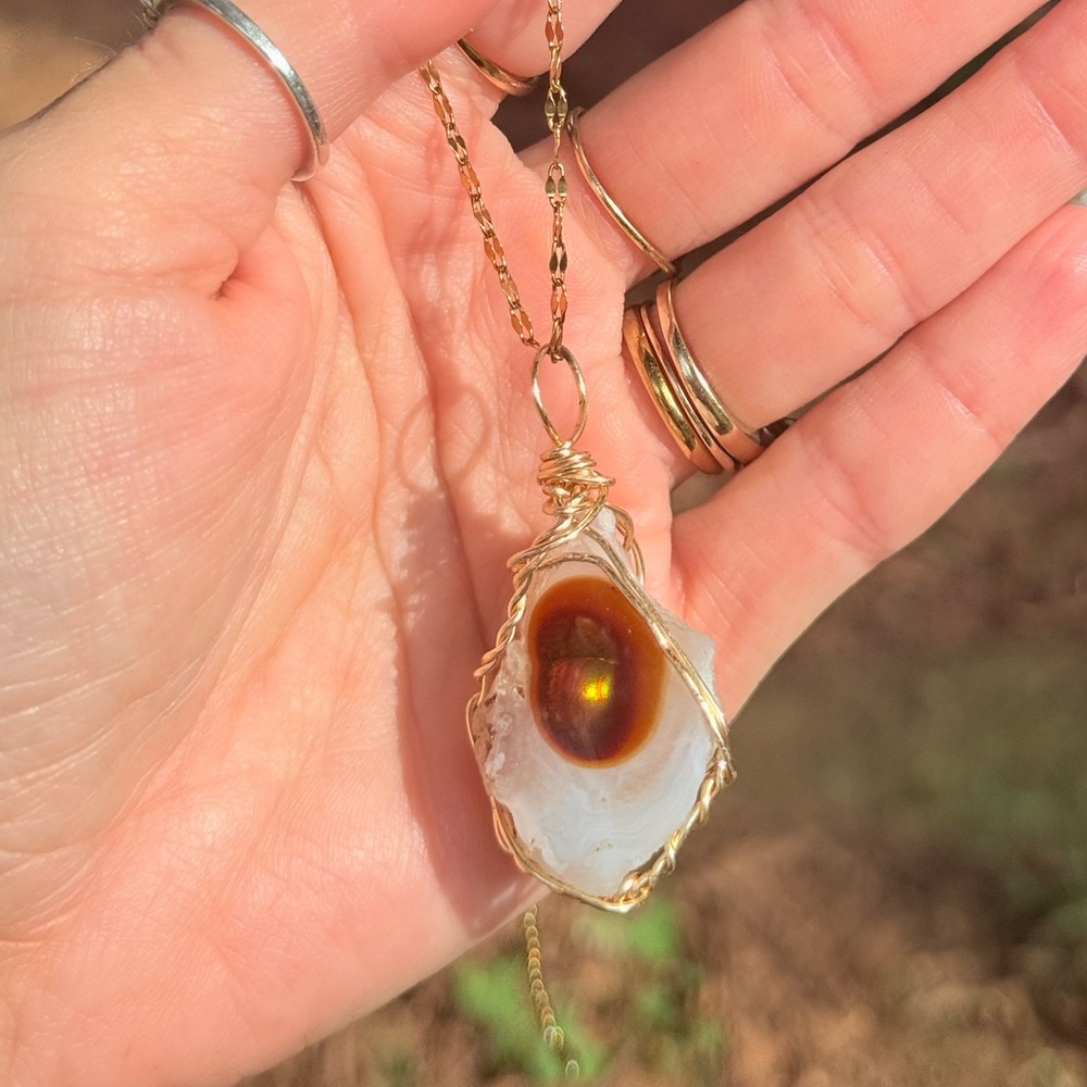 1 time find ✨Very rare fire opal statement necklace - Picture 7 of 7
